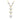 9K Solid Yellow Gold Bridal Necklace with Pearl & Cubic Zirconia