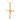 9K Solid Yellow Gold Inifinity Cross Pendant Necklace
