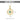 9K Solid Yellow Gold Compass Pendant Necklace with Turquoise