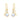 Dangle Opal Earrings with 6MM Round Opal in 14K Yellow Gold