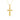 9K Solid Gold Diamond Cut Cross Pendant Necklace
