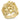 18K Gold Mens 25MM X 25MM Nugget Ring