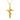 9K Solid Yellow Gold Snake Cross Pendant Necklace