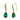 Solid 14K Emerald Earrings for Women, Real Gold Dangle Drop Created Emerald Earrings