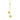 9K Yellow Gold Adjustable Heart Lariat Necklace for Women 16+1+1 inches