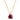 8mm Natural Red Heart Garnet Necklace in 14kt Yellow Gold