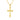 9K Solid Gold Diamond Cut Cross Pendant Necklace