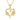 14K Yellow Gold Rose Flowers Heart Necklace with Cubic Zirconia