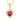 6mm Natural Red Heart Garnet Pendant Necklace in 14K Yellow Gold