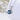 14K White Gold London Blue Topaz and Moissanite Pendant Necklace for Women