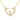 14k Gold Heart Necklace with Cubic Zirconia for Women