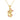 Solid 14k Yellow Gold Rabbit Necklace with Dripping Glue