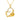 14K Yellow Gold Rose Flower Heart Necklace for Valentine's Day, 16+1+1 inch