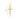 9K Solid Gold Diamond Cut Cross Pendant Necklace