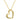 9k Solid Yellow Gold Heart Floating Pendant Necklace