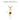 9K Solid Yellow Gold Stethoscope Necklace with Garnet