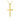 9K Solid Yellow Gold Cross Pendant Necklace with 0.04ctw Diamond