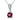 0.55ct 5MM Natural Round Ruby Pendant in 14K Yellow Gold