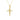 9K Solid Yellow Gold Infinity Cross Cubic Zirconia Pendant Necklace