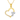 14K Yellow Gold Angle Heart Pendant Necklace for Girls, 16+1+1 inch