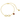 9K Solid Yellow Gold Infinity Chain Bracelets with Red Heart Cubic Zirconia