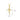 9K Solid Yellow Gold Infinity Cross Cubic Zirconia Pendant Necklace