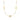 9K Solid Yellow Gold Clover Collar Necklace