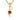 9K Solid Yellow Gold Stethoscope Necklace with Garnet