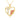 Heart Flower Necklace with Cubic Zirconia in 14K Yellow Gold